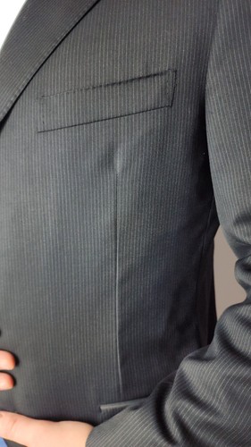 Blazer laine noire canali - en,